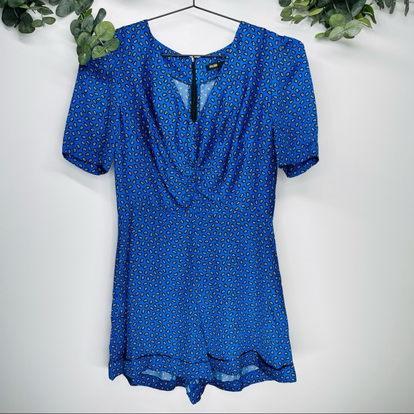 NWT Maje - Ilona Leopard Print Satin Playsuit Romper 36/4 - Picture 3 of 15